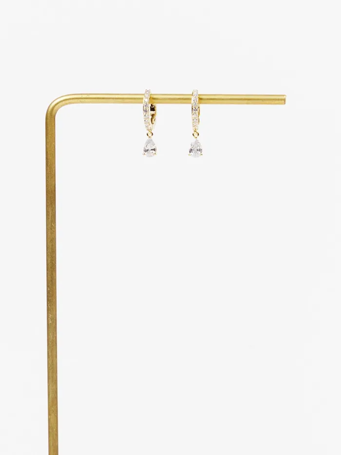 Women Altar039d State Jewelry Teardrop Stone Earrings Gold