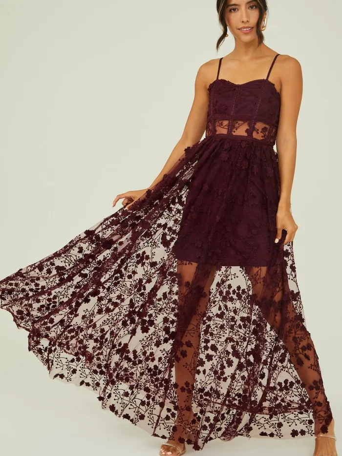 Women Altar039d State Maxi Midi Evangeline Floral Maxi Dress Winetasting