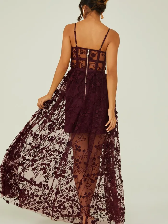 Women Altar039d State Maxi Midi Evangeline Floral Maxi Dress Winetasting