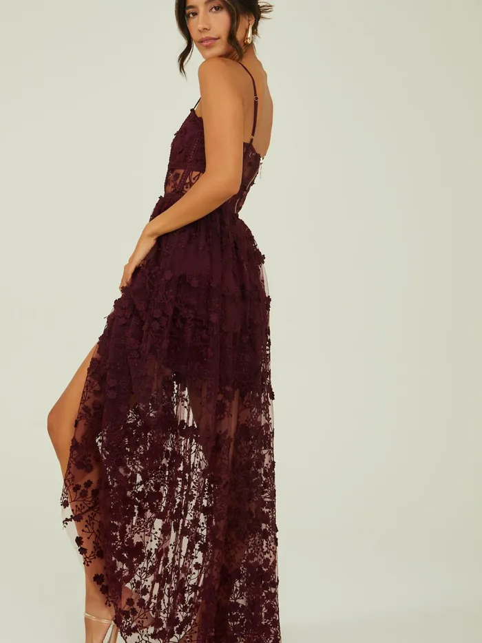 Women Altar039d State Maxi Midi Evangeline Floral Maxi Dress Winetasting