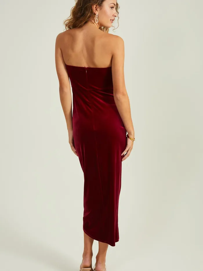 Women Altar039d State Maxi Midi Maeve Strapless Dress By Astr The Label Crimson