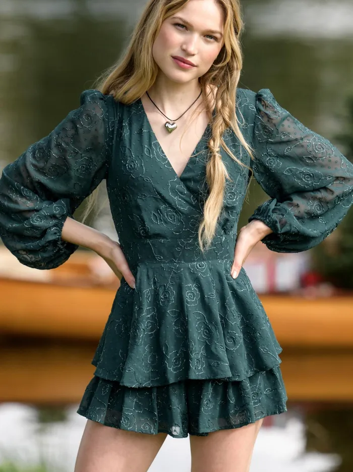 Women Altar039d State Rompers Jumpsuits Almorah Floral Embroidered Romper Hunter