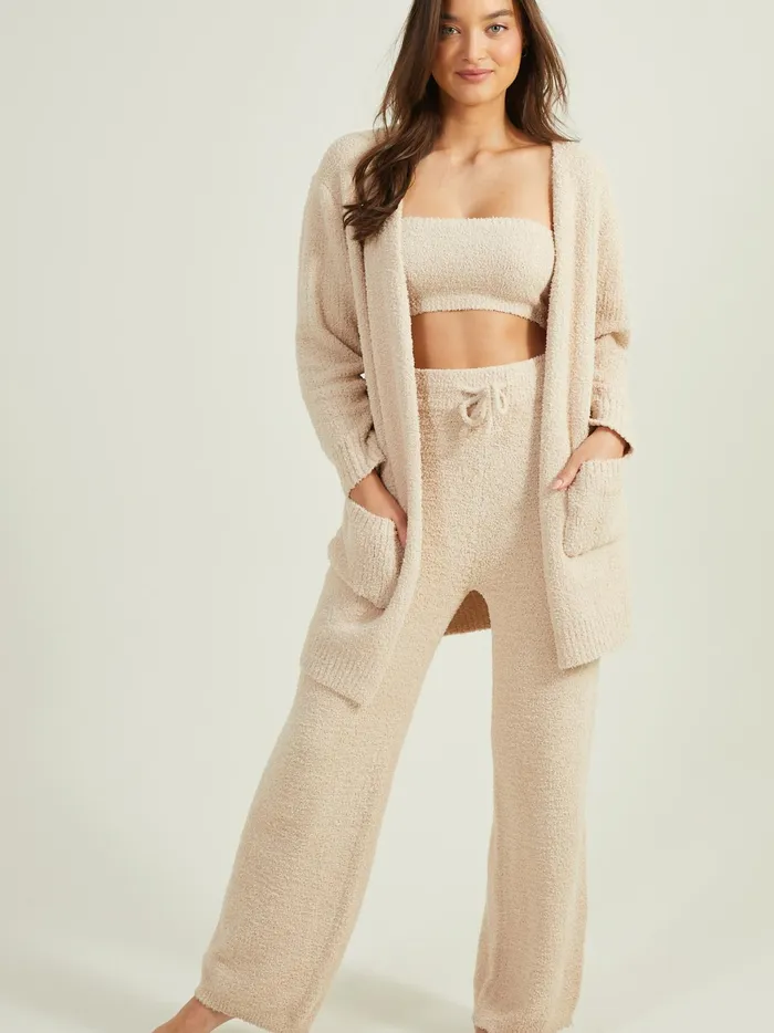 Women Altar039d State Sleep Lounge Harper Fuzzy Cardigan Taupe