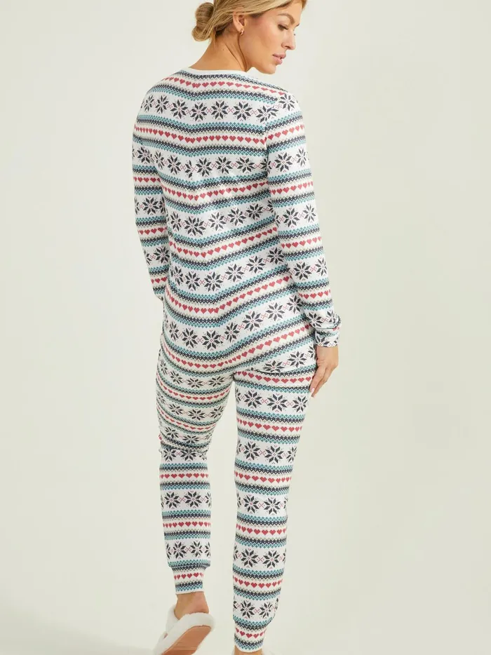 Women Altar039d State Sleep Lounge Rowan Snowflake Onesie Vanilla