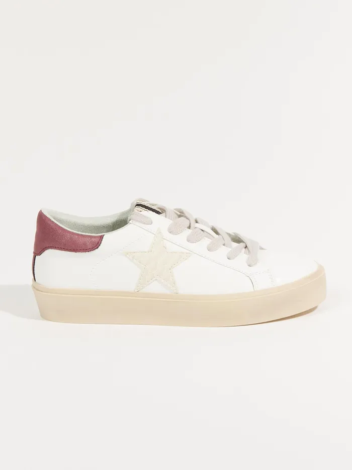 Women Altar039d State Sneakers Reba Star Patch Platform Sneakers Darkred