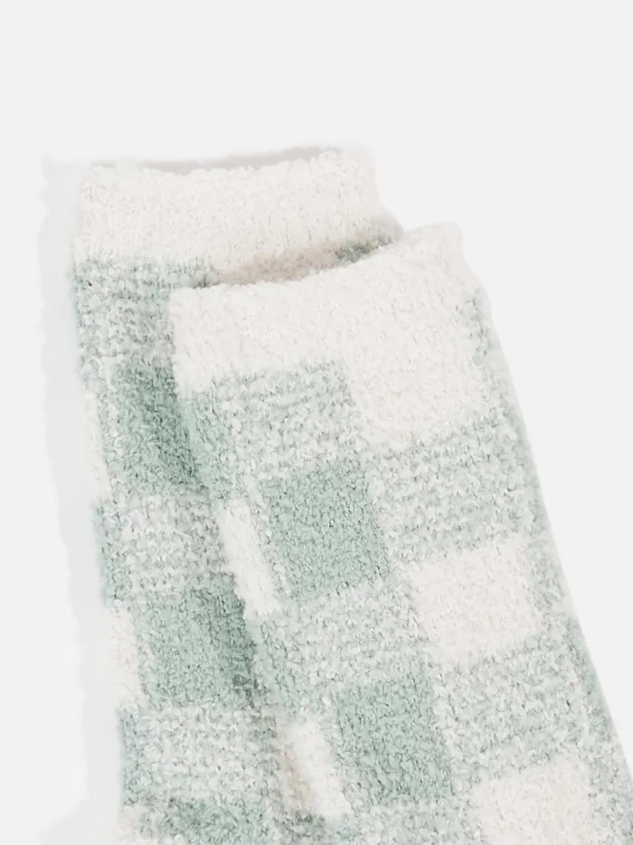 Women Altar039d State Socks Checkered Cozy Socks Sage