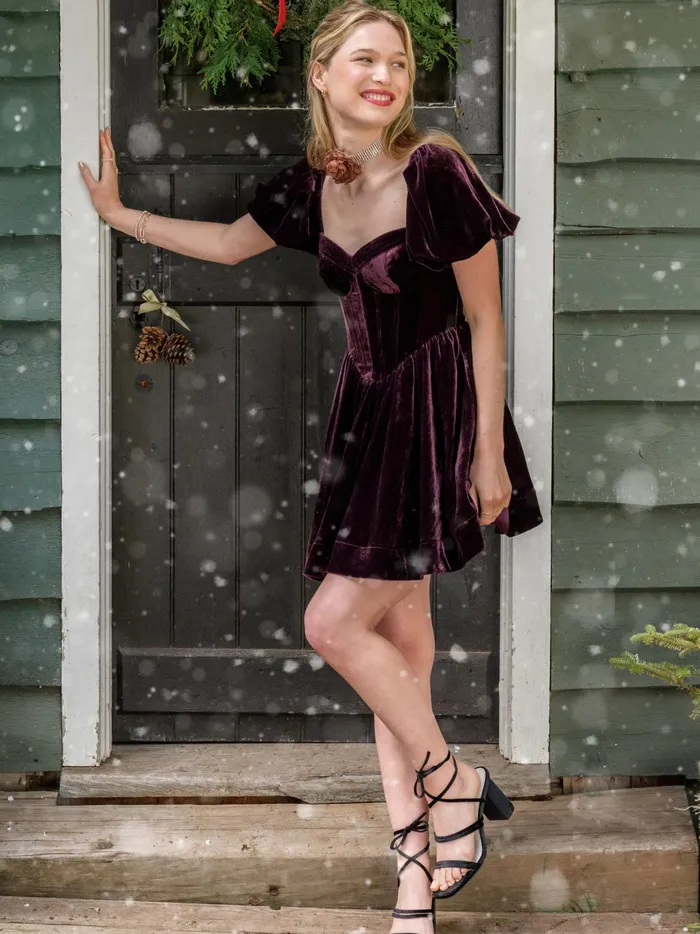 Women Altar039d State Special Occasion Bentlee Velvet Dress Plum