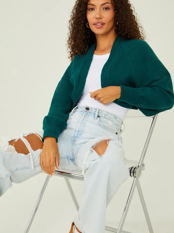 Women Altar039d State Sweaters Ayla Cropped Cardigan Hunter