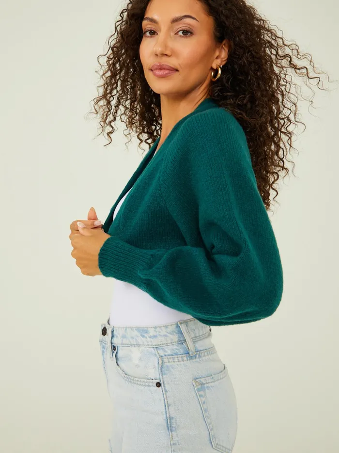 Women Altar039d State Sweaters Ayla Cropped Cardigan Hunter