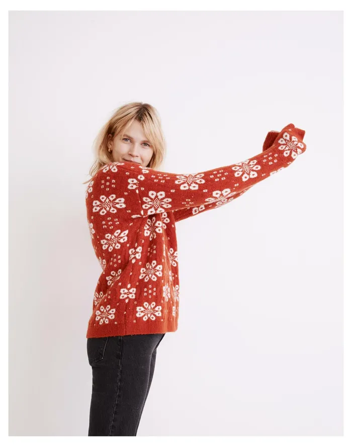 Women Althen Patterned Pullover Sweater Antique Cream Madewell Sweaters Women Althen Patterned Pullover Sweater Antique Cream Madewell Sweaters