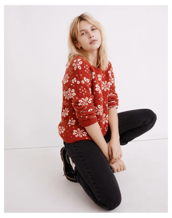 Women Althen Patterned Pullover Sweater Antique Cream Madewell Sweaters Women Althen Patterned Pullover Sweater Antique Cream Madewell Sweaters