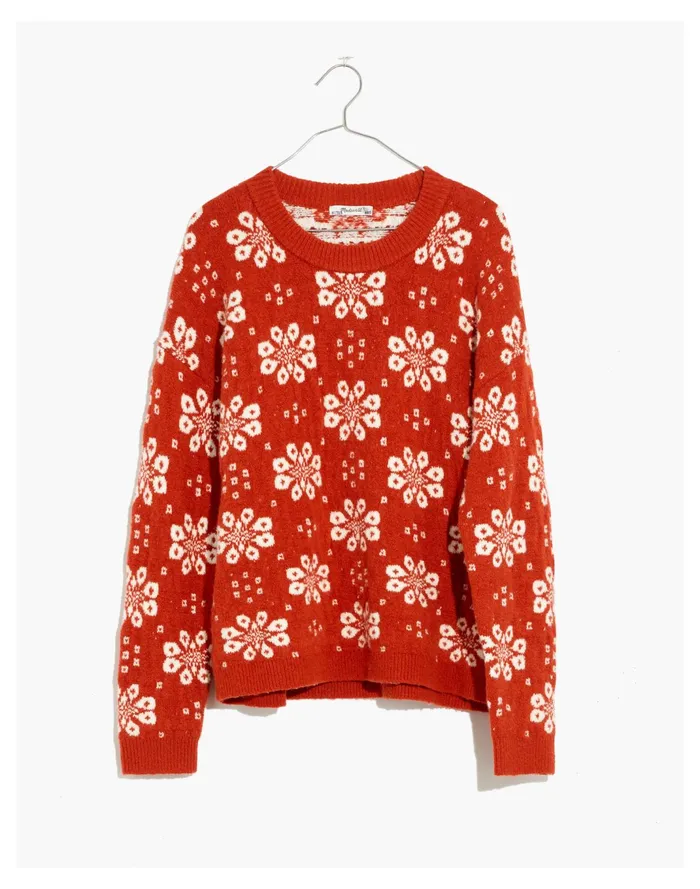 Women Althen Patterned Pullover Sweater Antique Cream Madewell Sweaters Women Althen Patterned Pullover Sweater Antique Cream Madewell Sweaters