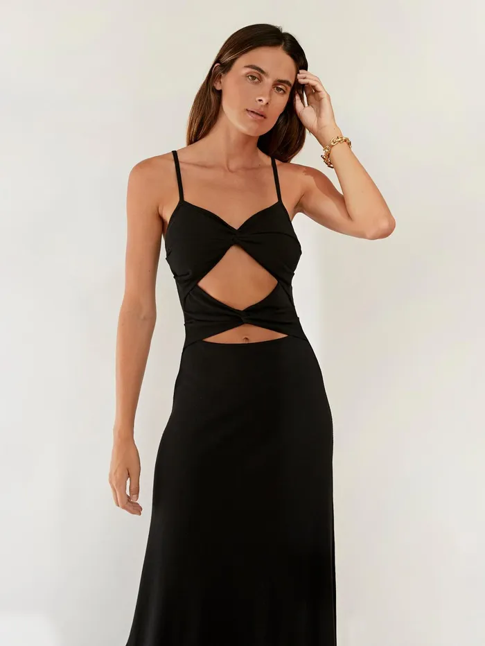 Women Anna Quan 8211 Natalia Cut Out Dress In Black Onyx The UNDONE Dresses