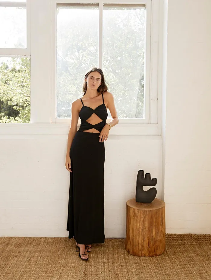 Women Anna Quan 8211 Natalia Cut Out Dress In Black Onyx The UNDONE Dresses