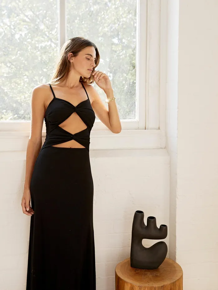 Women Anna Quan 8211 Natalia Cut Out Dress In Black Onyx The UNDONE Dresses