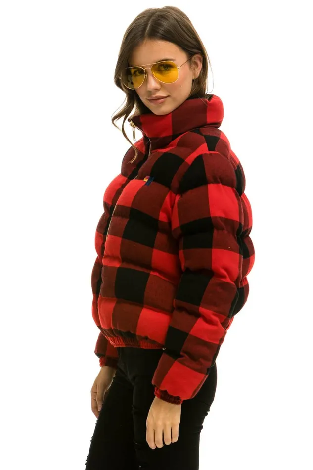 Women APRES PLAID PUFFER JACKET 8211 BUFFALO PLAID Aviator Nation Women APRES PLAID PUFFER JACKET 8211 BUFFALO PLAID Aviator Nation