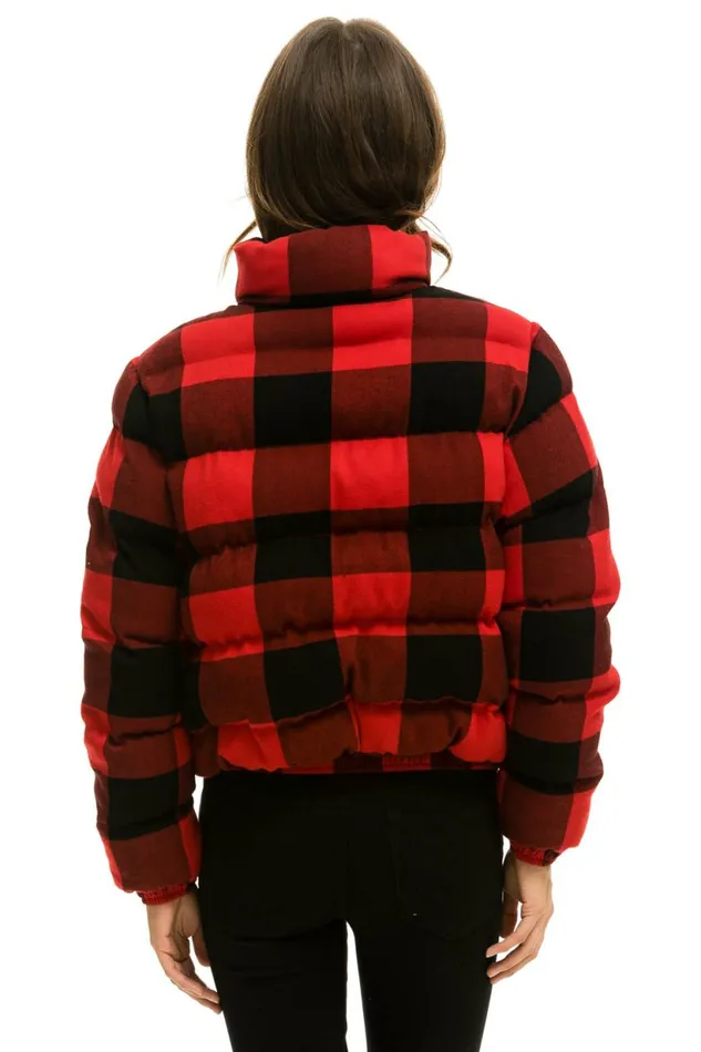 Women APRES PLAID PUFFER JACKET 8211 BUFFALO PLAID Aviator Nation Women APRES PLAID PUFFER JACKET 8211 BUFFALO PLAID Aviator Nation
