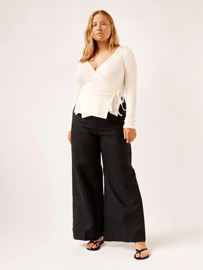 Women Arnsdorf 8211 Misty Wrap Top In White The UNDONE Tops