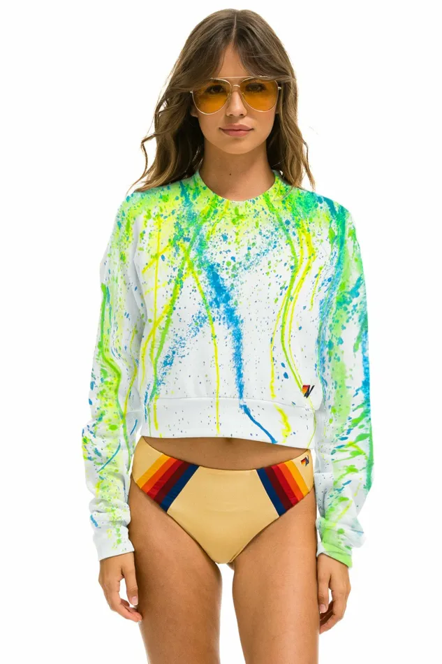 Women ARTIST COLLECTION CROPPED CREW SWEATSHIRT 8211 KEY LIME Aviator Nation UnisexCrewSweatshirt Women ARTIST COLLECTION CROPPED CREW SWEATSHIRT 8211 KEY LIME Aviator Nation UnisexCrewSweatshirt