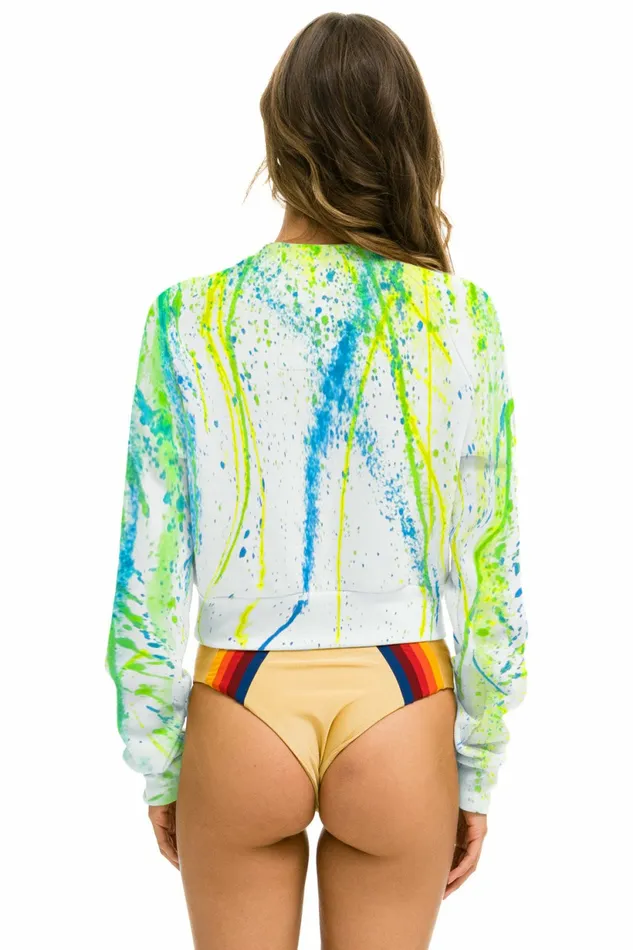 Women ARTIST COLLECTION CROPPED CREW SWEATSHIRT 8211 KEY LIME Aviator Nation UnisexCrewSweatshirt Women ARTIST COLLECTION CROPPED CREW SWEATSHIRT 8211 KEY LIME Aviator Nation UnisexCrewSweatshirt