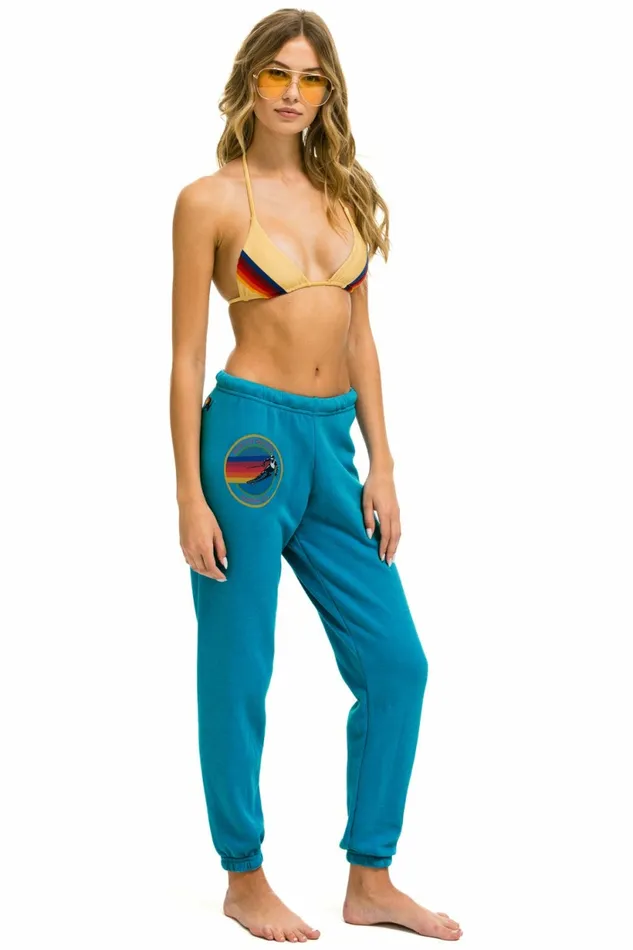 Women AVIATOR NATION ASPEN SWEATPANTS 8211 TEAL Aviator Nation Sweatpants