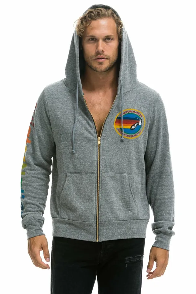 Women AVIATOR NATION MANHATTAN BEACH HOODIE 8211 HEATHER GREY Aviator Nation Hoodies Women AVIATOR NATION MANHATTAN BEACH HOODIE 8211 HEATHER GREY Aviator Nation Hoodies