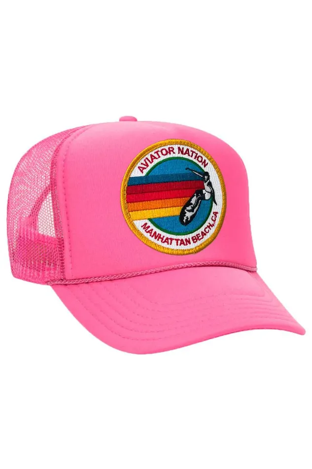 Women AVIATOR NATION MANHATTAN BEACH TRUCKER HAT Aviator Nation TruckerHats