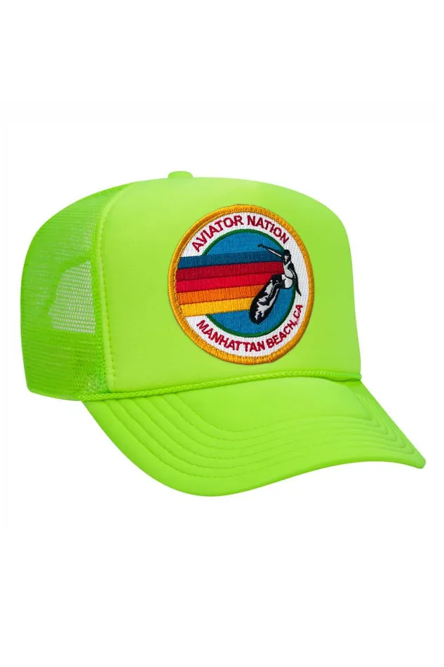 Women AVIATOR NATION MANHATTAN BEACH TRUCKER HAT Aviator Nation TruckerHats Women AVIATOR NATION MANHATTAN BEACH TRUCKER HAT Aviator Nation TruckerHats