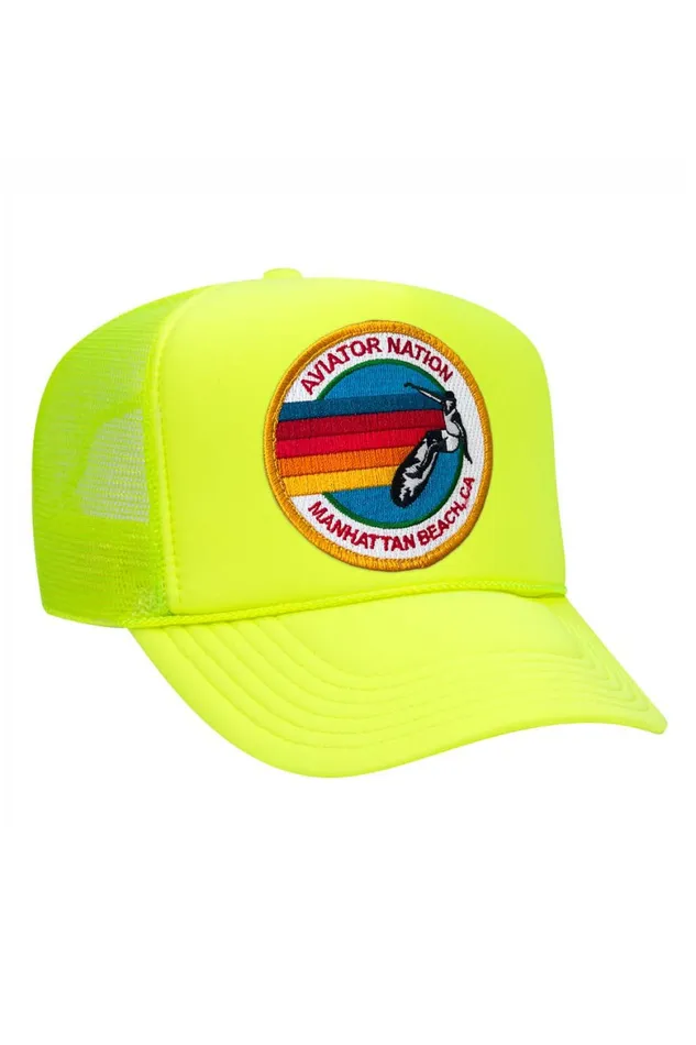 Women AVIATOR NATION MANHATTAN BEACH TRUCKER HAT Aviator Nation TruckerHats Women AVIATOR NATION MANHATTAN BEACH TRUCKER HAT Aviator Nation TruckerHats