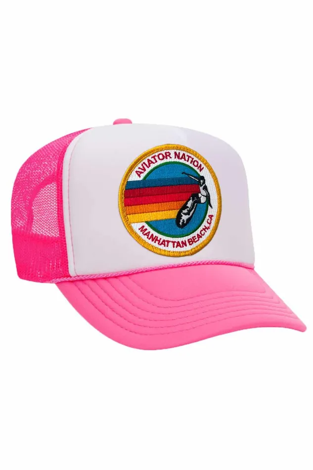 Women AVIATOR NATION MANHATTAN BEACH TRUCKER HAT Aviator Nation TruckerHats Women AVIATOR NATION MANHATTAN BEACH TRUCKER HAT Aviator Nation TruckerHats