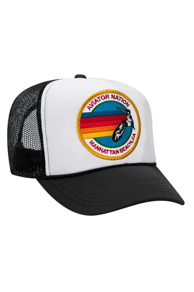 Women AVIATOR NATION MANHATTAN BEACH TRUCKER HAT Aviator Nation TruckerHats Women AVIATOR NATION MANHATTAN BEACH TRUCKER HAT Aviator Nation TruckerHats
