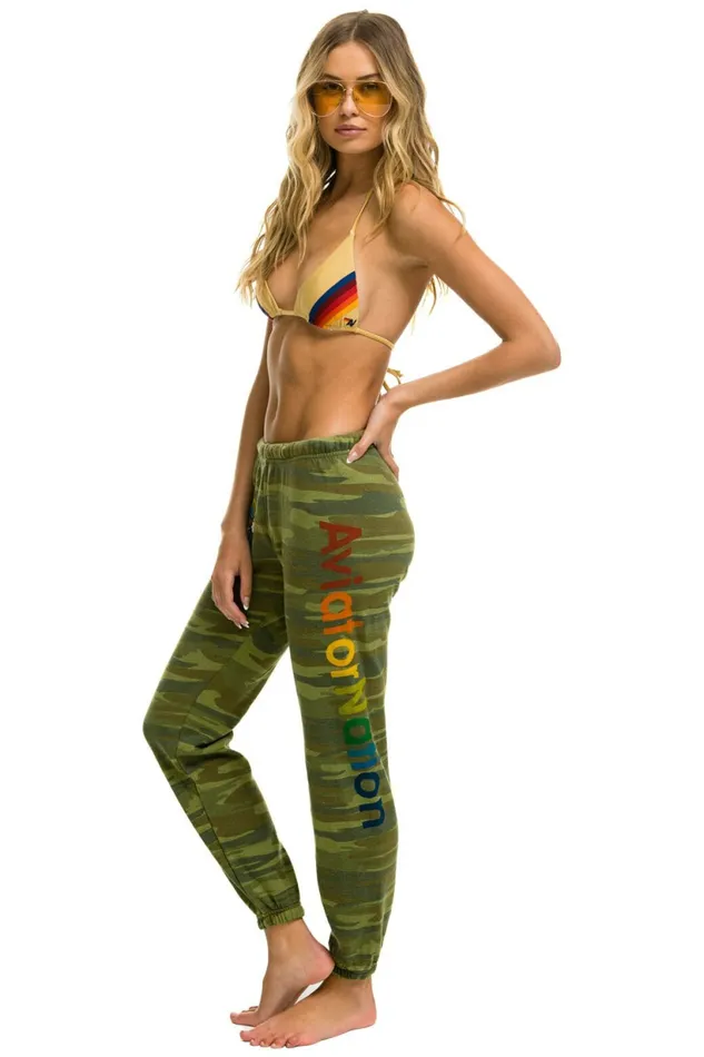 Women AVIATOR NATION SWEATPANTS 8211 CAMO Aviator Nation Sweatpants