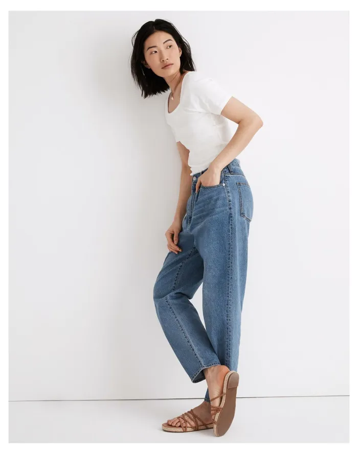 Women Baggy Tapered Jeans In Jewell Wash Jewell Wash Madewell Jeans Women Baggy Tapered Jeans In Jewell Wash Jewell Wash Madewell Jeans