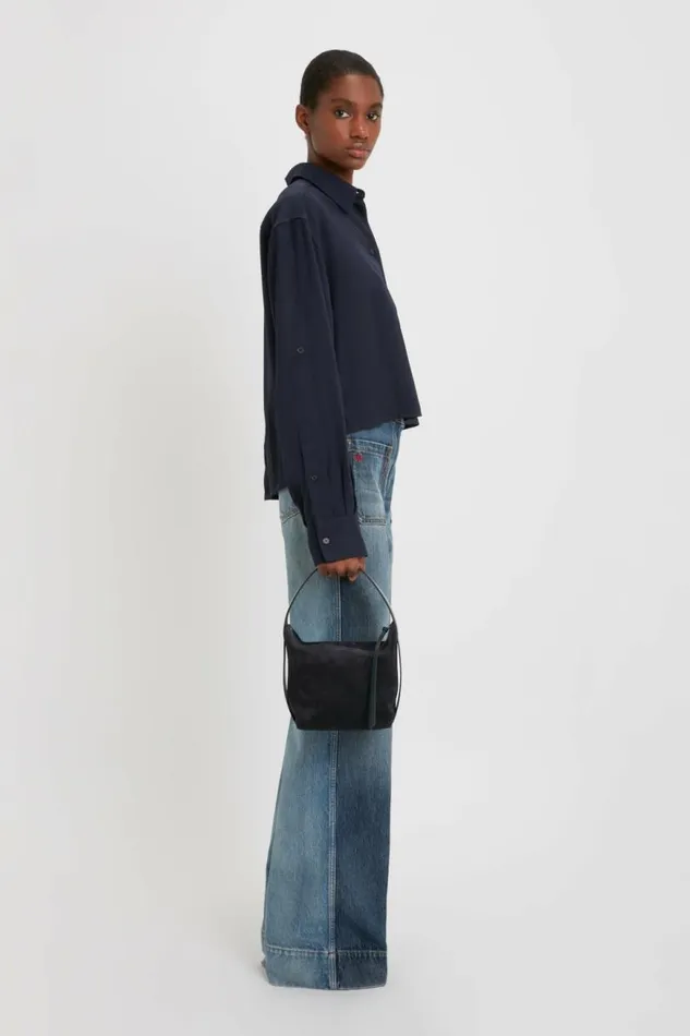 Women Bags Victoria Beckham Medium Belt Bag In Dark Navy Suede