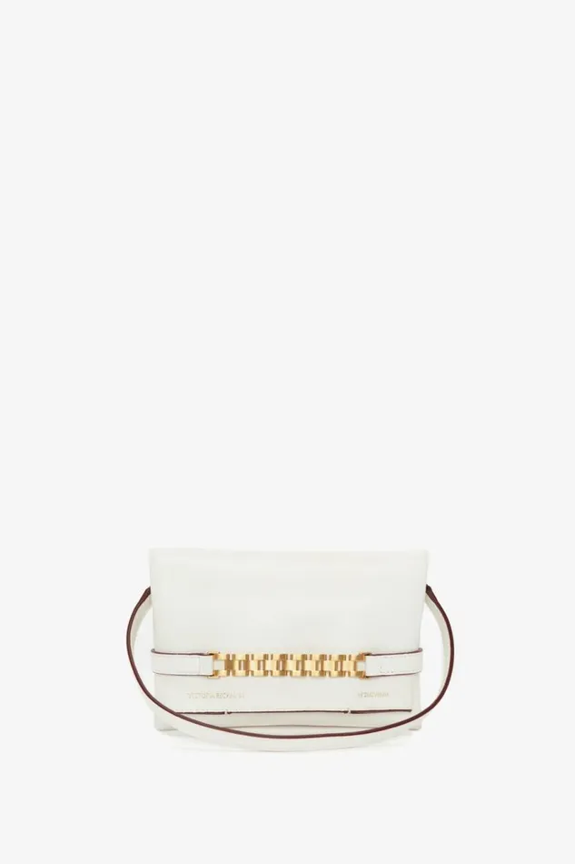 Women Bags Victoria Beckham Mini Chain Pouch In White Leather