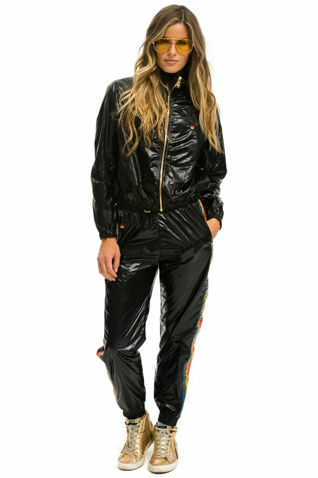 Women BASIC WINDBREAKER 8211 BLACK Aviator Nation Outerwear Women BASIC WINDBREAKER 8211 BLACK Aviator Nation Outerwear