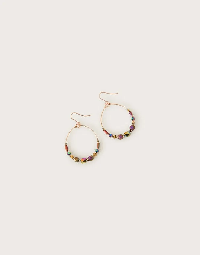 Women Beaded Hoop Earrings Monsoon Jewellery and Hair