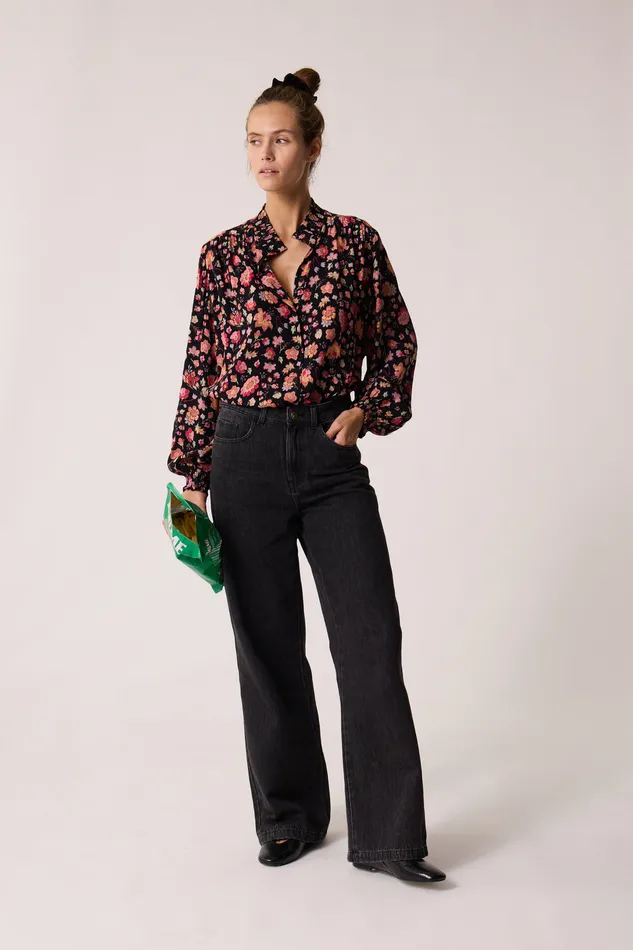 Women Blouse Elizon Windy Blouse Viscose Multicolore Des Petits Hauts Blouses Shirts and Tops