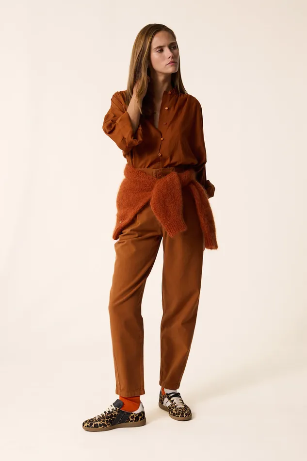 Women Blouse Rudy Ecureuil Blouse Coton Marron Chaud Des Petits Hauts Blouses Shirts and Tops