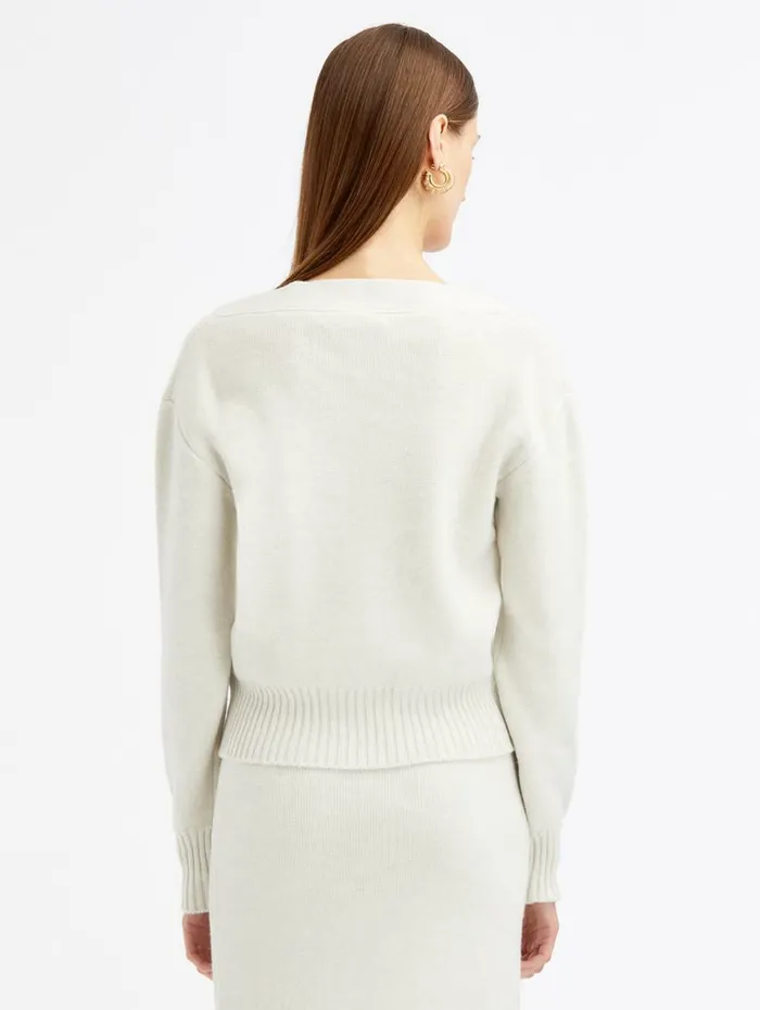 Women Blouses and Knits Oscar De La Renta Cashmere Boxy Cardigan Ivory Women Blouses and Knits Oscar De La Renta Cashmere Boxy Cardigan Ivory
