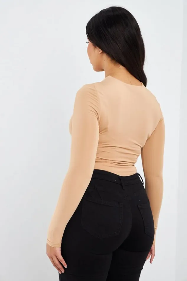Women Body Moulant Beige Ajour Beige Brentiny Paris Bodies