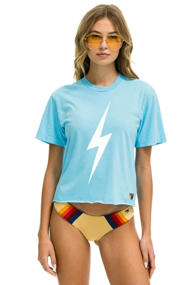 Women BOLT BOYFRIEND TEE 8211 SKY Aviator Nation BoltCollection