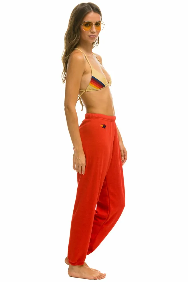 Women BOLT STITCH SWEATPANTS 8211 RED WHITE Aviator Nation Sweatpants Women BOLT STITCH SWEATPANTS 8211 RED WHITE Aviator Nation Sweatpants
