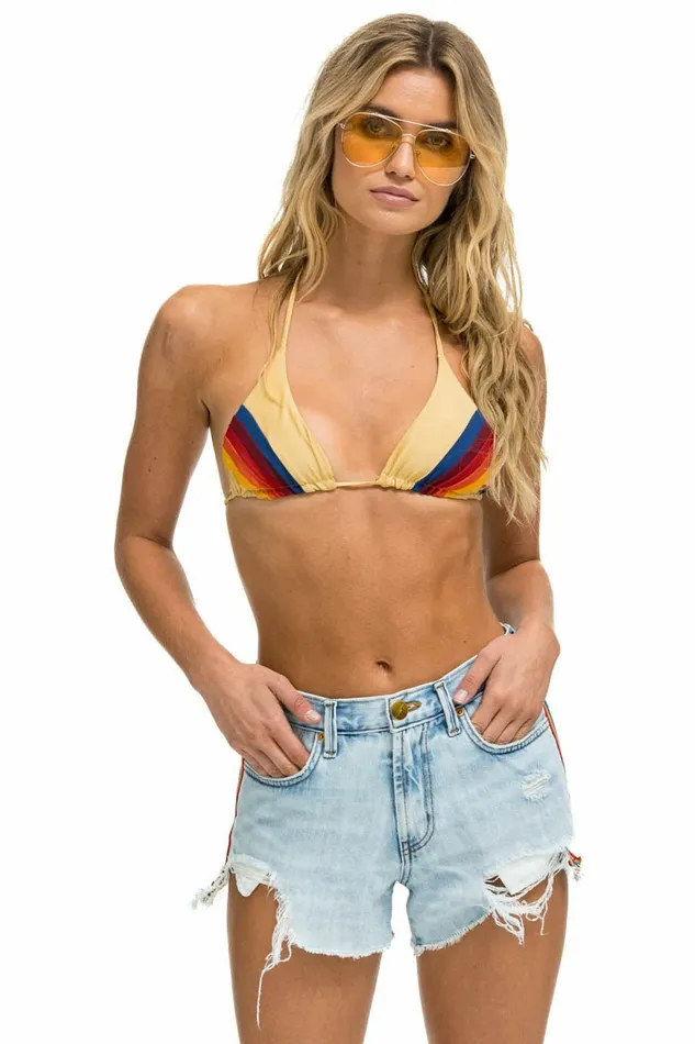 Women BOLT STRIPE BOYFRIEND CUTOFF JEAN SHORTS 8211 SUPER LIGHT Aviator Nation Shorts Women BOLT STRIPE BOYFRIEND CUTOFF JEAN SHORTS 8211 SUPER LIGHT Aviator Nation Shorts