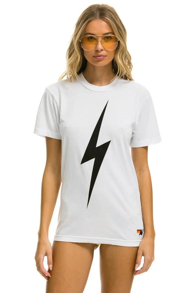 Women BOLT TEE 8211 WHITE Aviator Nation UnisexTees Women BOLT TEE 8211 WHITE Aviator Nation UnisexTees