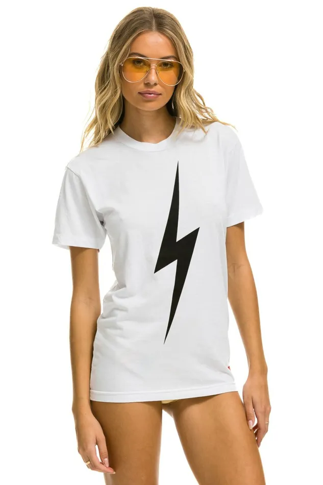 Women BOLT TEE 8211 WHITE Aviator Nation UnisexTees Women BOLT TEE 8211 WHITE Aviator Nation UnisexTees