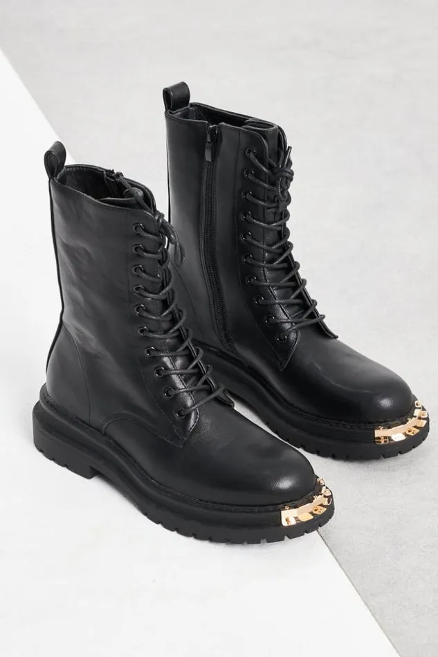 Women Bottines Noires Empicement Dor Black Brentiny Paris Ankle Boots 8211 Boots