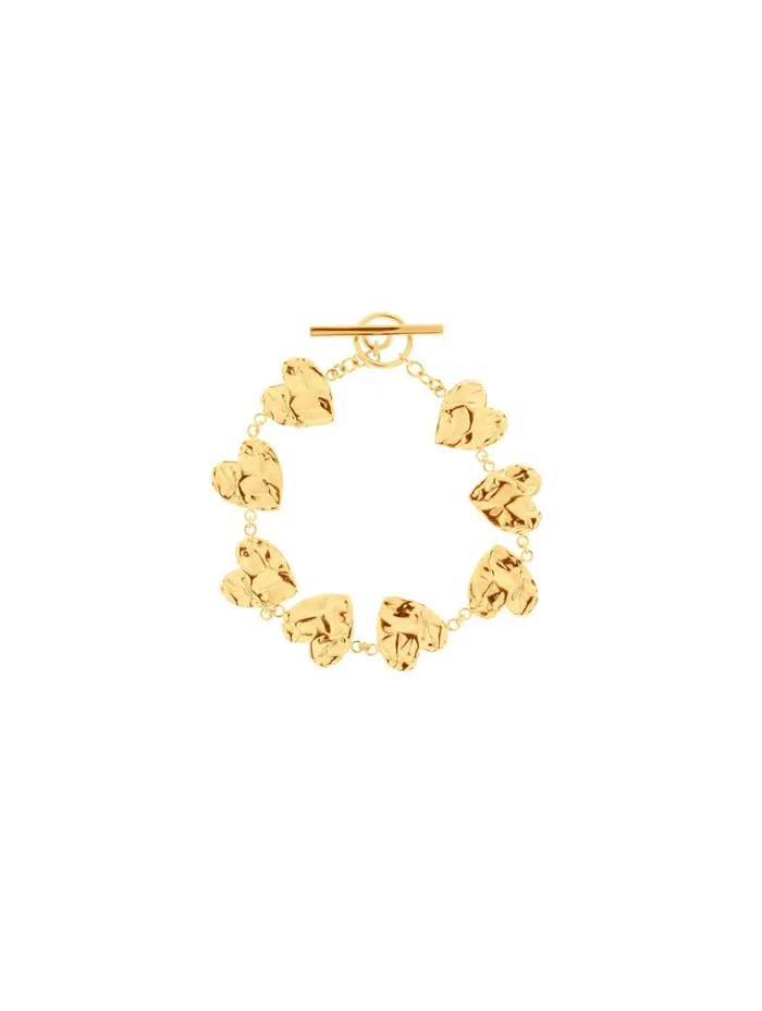 Women Bracelets Oscar De La Renta Crushed Heart Bracelet Gold