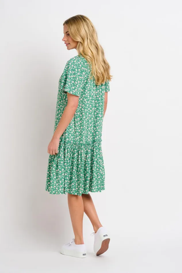 Women Brakeburn Dresses Green Spring Garden Dress With Tassels