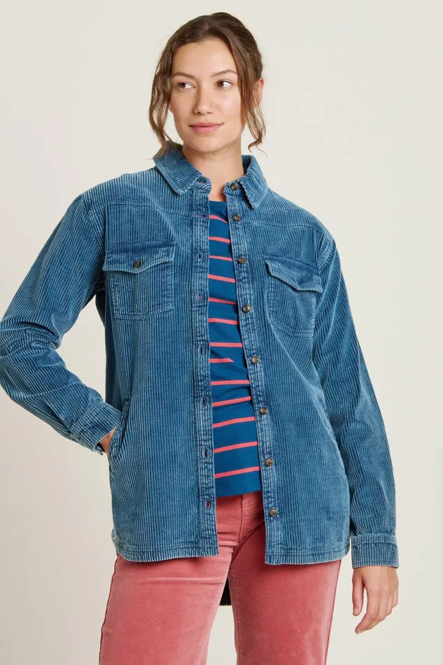 Women Brakeburn Shirts Blue Alum Shacket